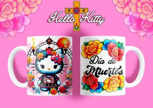 vectores plantilas HELLO KITTY,HALLOWEEN,DÍA DE MUERTOS,FESTEJO,